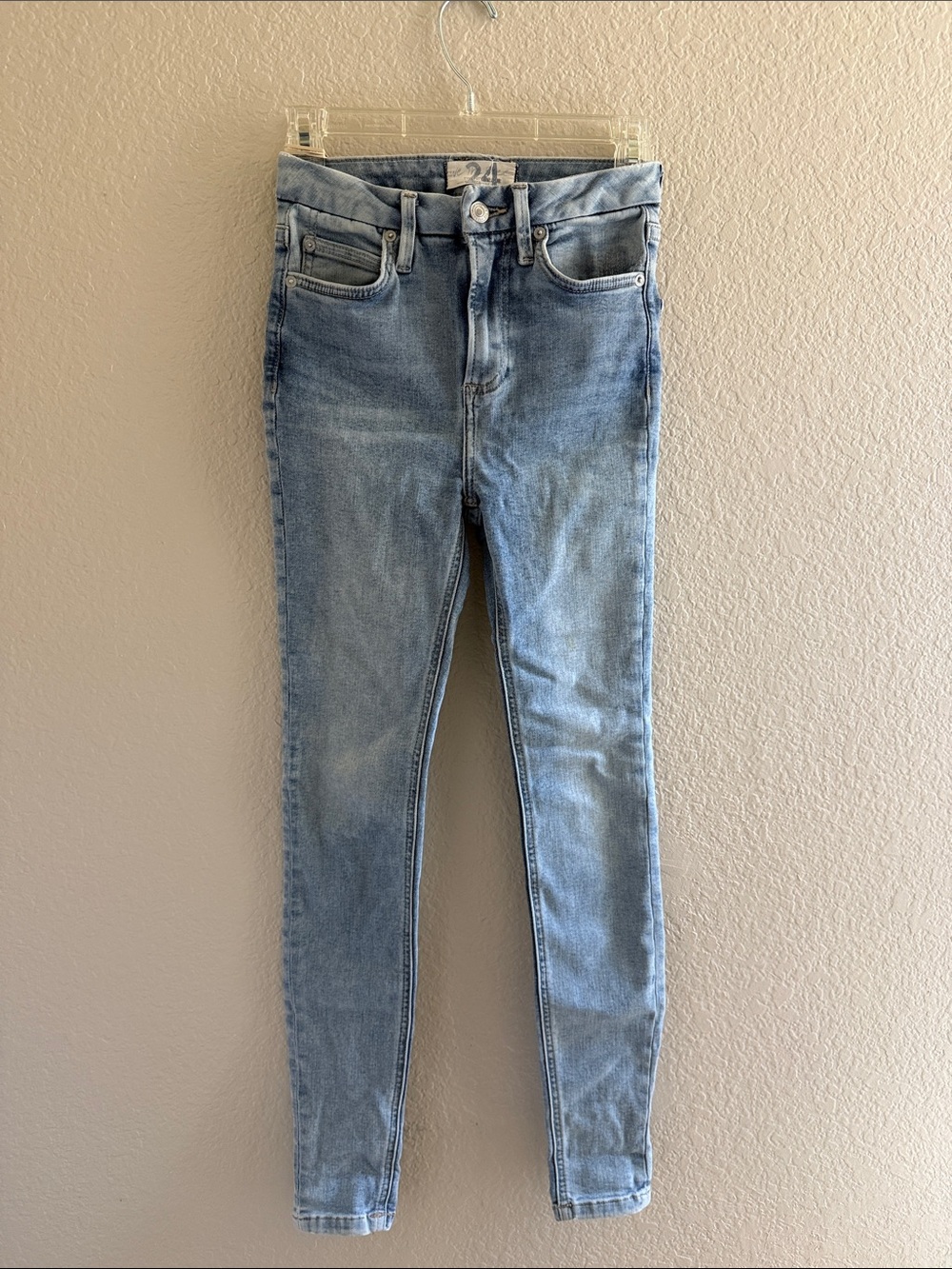 We The Free Light Blue High-Rise Skinny Ankle Jeans